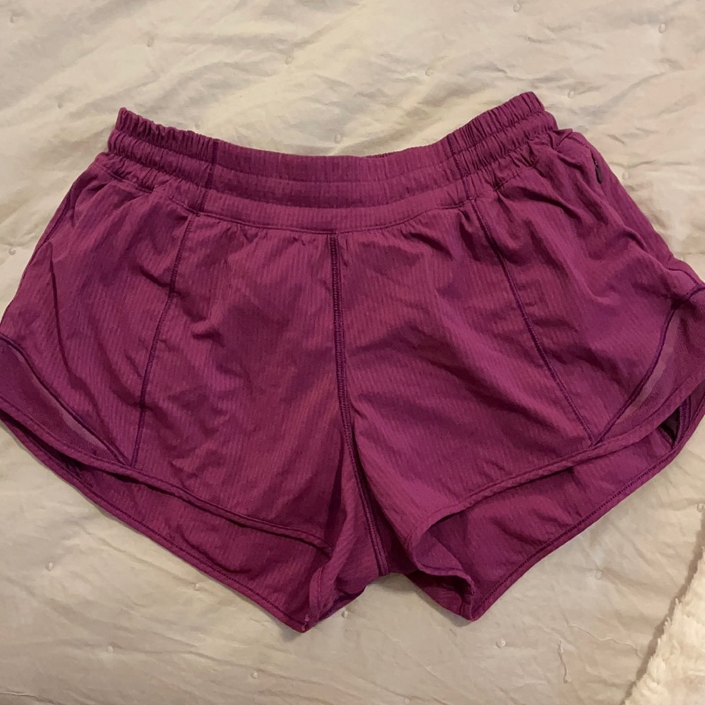 Purple lululemon size 4 hotty hot shorts